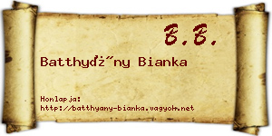 Batthyány Bianka névjegykártya